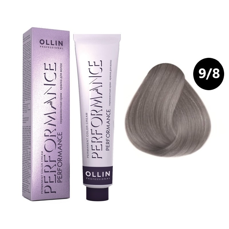 ollin performance Перманентная крем краска для волос 9/8 блондин жемчужный 60 мл OLLIN Performance Перманентная крем-краска для волос 9/8 блондин жемчужный 60 мл — изображение 1