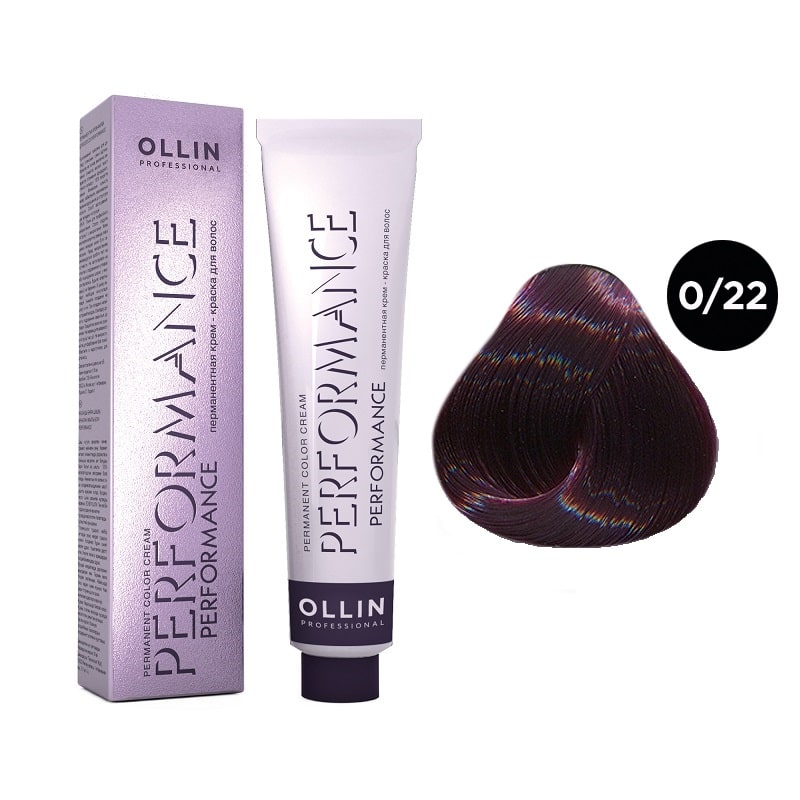 ollin performance Перманентная крем краска для волос 0/22 фиолетовый 60 мл OLLIN Performance Перманентная крем-краска для волос 0/22 фиолетовый 60 мл — изображение 1