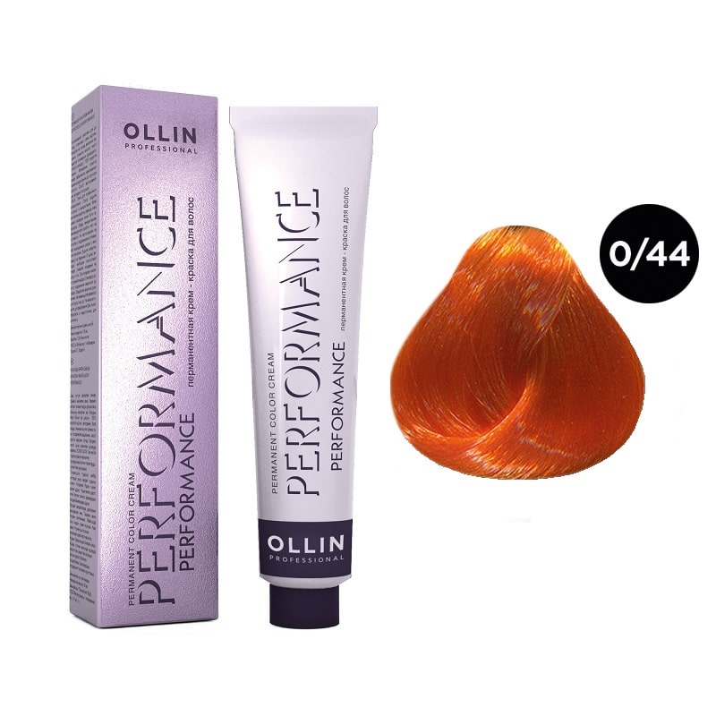 ollin performance Перманентная крем краска для волос 0/44 медный 60 мл OLLIN Performance Перманентная крем-краска для волос 0/44 медный 60 мл — изображение 1