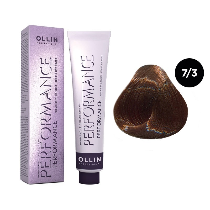 ollin performance Перманентная крем краска для волос 7/3 русый золотистый 60 мл OLLIN Performance Перманентная крем-краска для волос 7/3 русый золотистый 60 мл — изображение 1