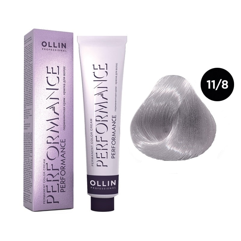 ollin performance Перманентная крем краска для волос 11/8 специальный блондин жемчужный 60 мл OLLIN Performance Перманентная крем-краска для волос 11/8 специальный блондин жемчужный 60 мл — изображение 1