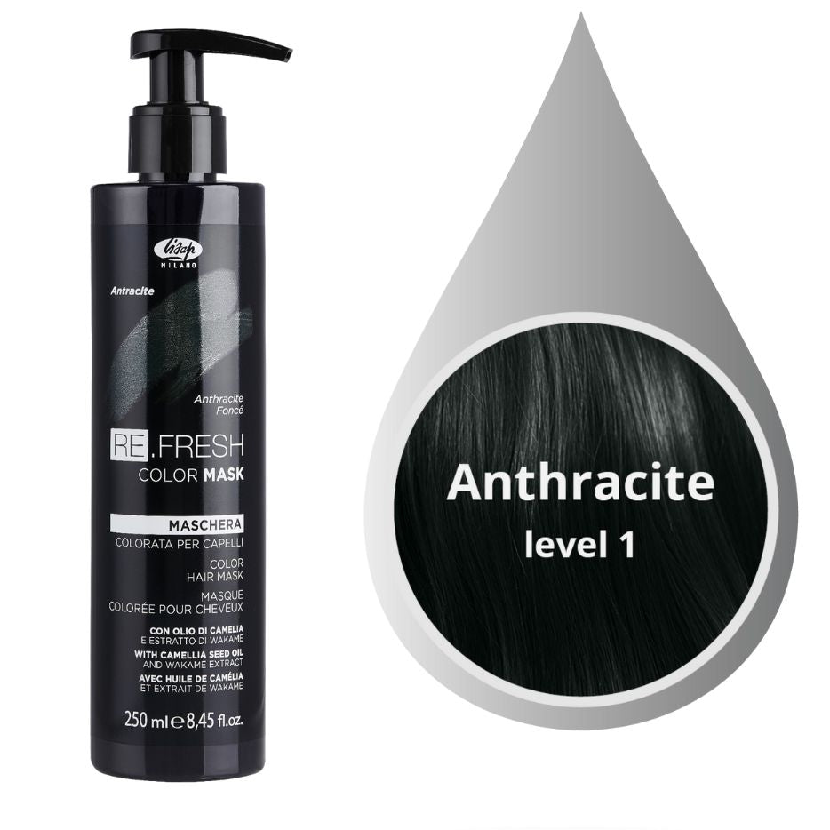 lisap refresh color mask anthracite Оттеночная маска для волос Антрацит 250 мл LISAP Refresh Color Mask Anthracite Оттеночная маска для волос Антрацит 250 мл — изображение 1