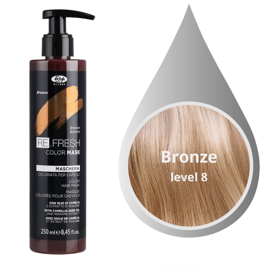 lisap refresh color mask bronze Оттеночная маска для волос Бронзовый 250 мл LISAP Refresh Color Mask Bronze Оттеночная маска для волос Бронзовый 250 мл — изображение 1
