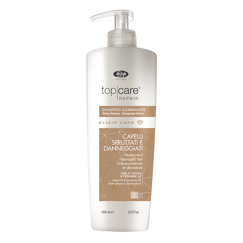 top care repair elixir care shampoo / Шампунь эликсир для придания блеска, 1000мл, elixir care, lisap Top Care Repair Elixir Care Shampoo / Шампунь-эликсир для придания блеска, 1000мл, ELIXIR CARE, LISAP — изображение 1