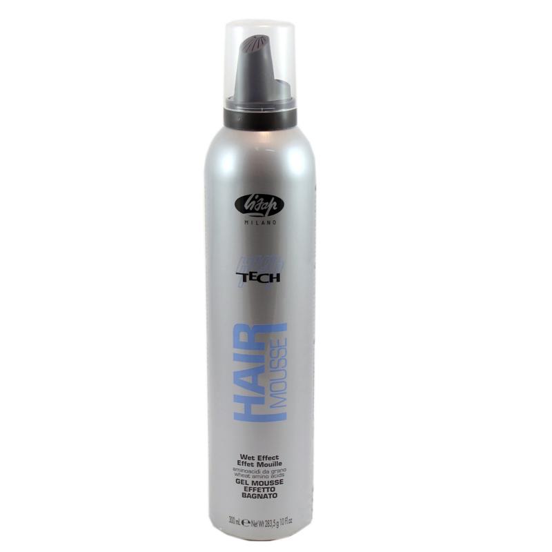 hair gel mousse wet effect / Мусс гель для создания эффекта мокрых волос, 300мл, high tech, lisap Hair Gel Mousse Wet Effect / Мусс-гель для создания эффекта мокрых волос, 300мл, HIGH TECH, LISAP — изображение 1