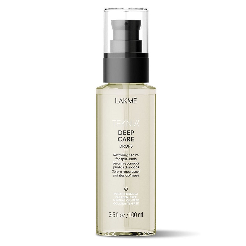 lakme deep care drops Восстанавливающая сыворотка для кончиков волос 100 мл LAKME DEEP CARE DROPS Восстанавливающая сыворотка для кончиков волос 100 мл — изображение 1