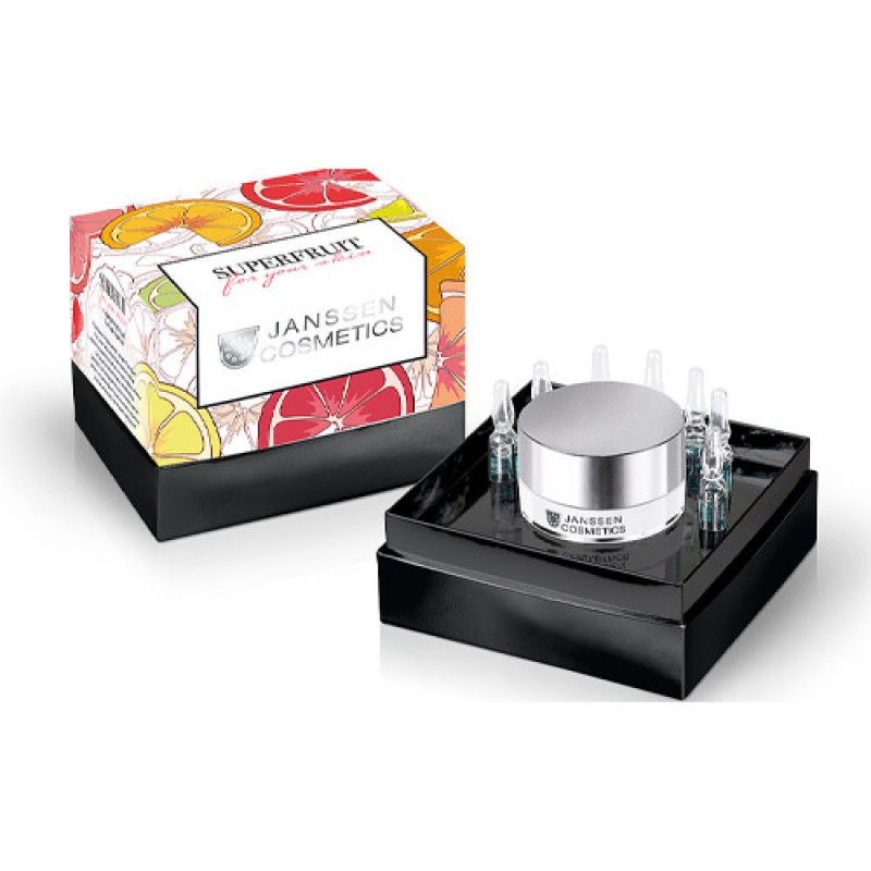 janssen superfruit fluid Набор 1 крем vitaforce c cream и 7 ампул superfruit fluid JANSSEN Superfruit fluid Набор 1 крем Vitaforce C Cream и 7 ампул Superfruit Fluid — изображение 1