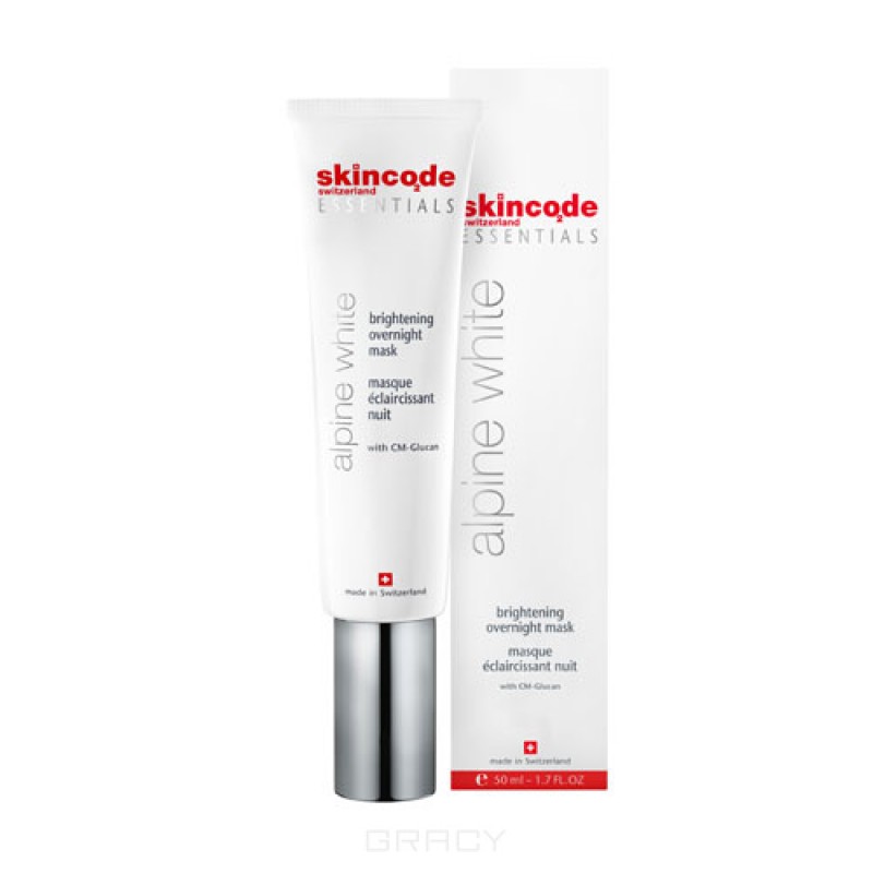 СКИНКОД Осветляющая ночная маска, 50 мл, Отбеливающая гамма alpine white, skincode СКИНКОД Осветляющая ночная маска, 50 мл, Отбеливающая гамма ALPINE WHITE, SKINCODE — изображение 1