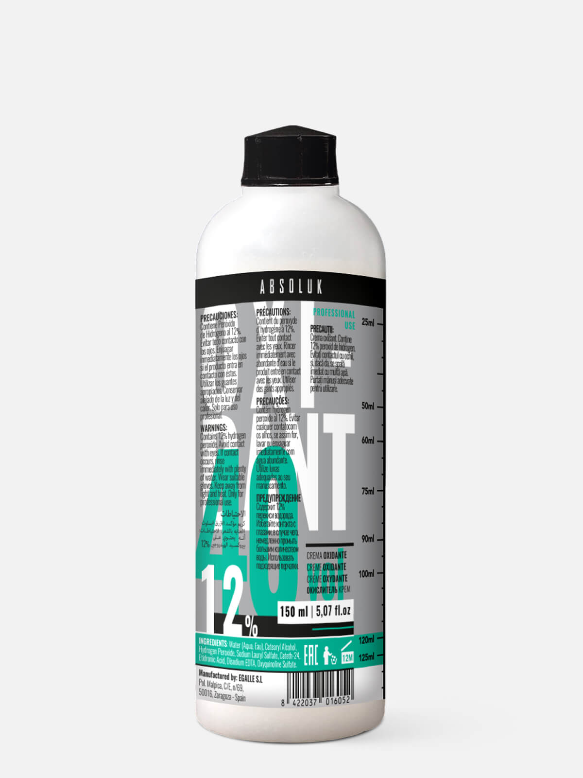 absoluk Окислитель для краски для волос oxidant cream 40 vol. (12%) 150мл ABSOLUK Окислитель для краски для волос OXIDANT CREAM 40 VOL. (12%) 150мл — изображение 1