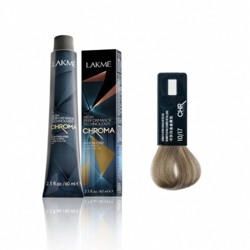 lakme Крем краска chroma 10/17 перманентная без аммиака 60 мл LAKME Крем-краска Chroma 10/17 перманентная без аммиака 60 мл — изображение 1