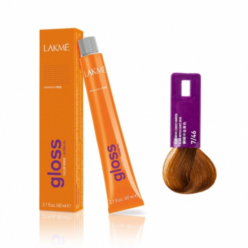 lakme Крем краска gloss 7/46 60 мл LAKME Крем-краска Gloss 7/46 60 мл — изображение 1