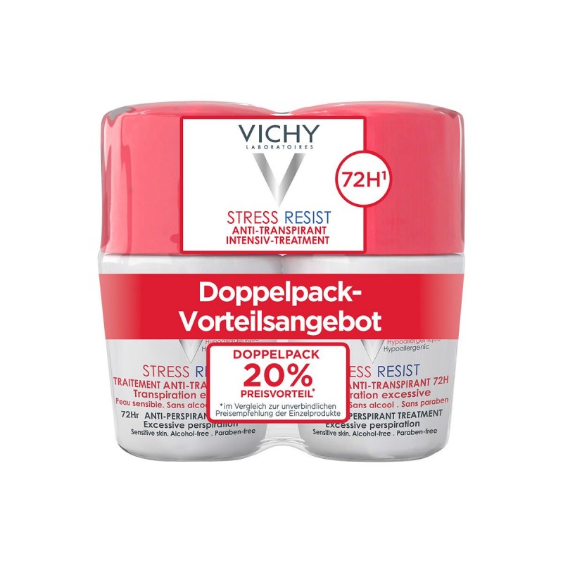 vichy Дезодорант ДУОПАК анти стресс от избыточного потоотделения с защитой 72 часа, 2x50 мл VICHY Дезодорант ДУОПАК анти-стресс от избыточного потоотделения с защитой 72 часа, 2x50 мл — изображение 1