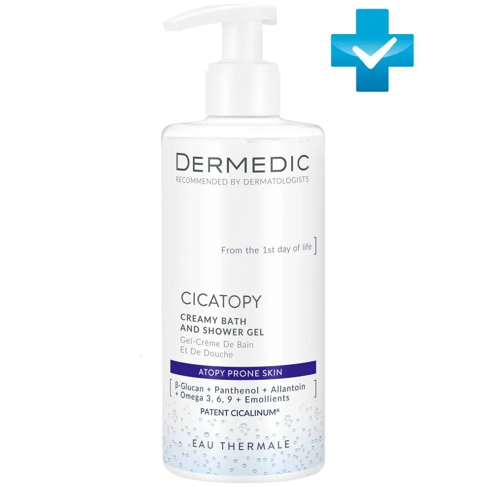 dermedic cicatopy creamy bath and shower gel Крем гель для ванны и душа для взрослых и детей 300 мл DERMEDIC Cicatopy Creamy Bath and Shower Gel Крем-гель для ванны и душа для взрослых и детей 300 мл — изображение 1