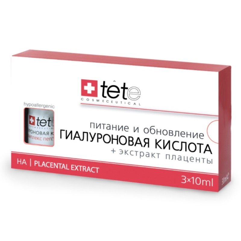 Гиалуронова кислота + Экстракт Плаценты 3*10 мл tete Гиалуронова кислота + Экстракт Плаценты 3*10 мл TETE — изображение 1