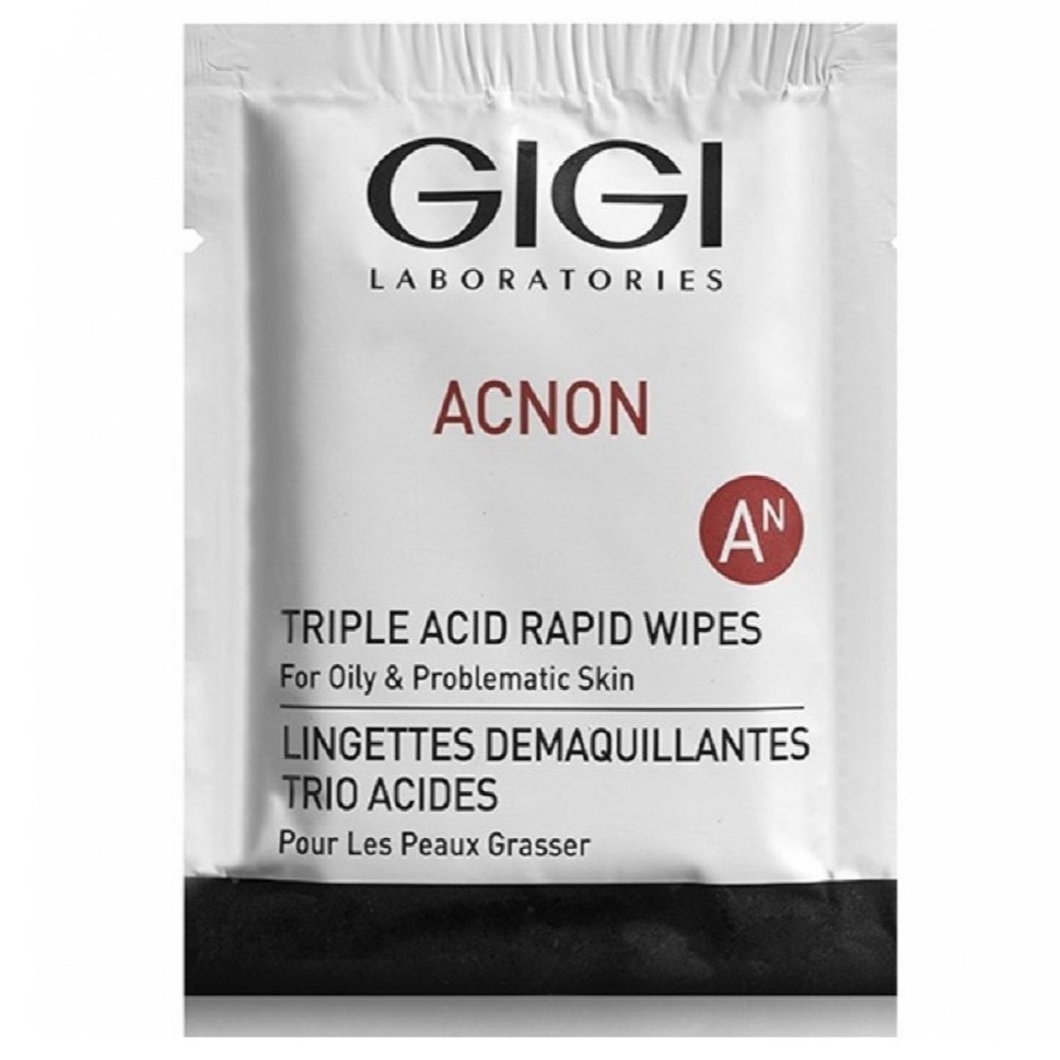 gigi acnon triple acid rapid wipe Салфетка пилинг трехкислотная 1 шт GIGI Acnon Triple Acid Rapid Wipe Салфетка-пилинг трехкислотная 1 шт — изображение 1