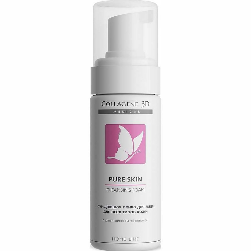 Очищающая пенка для всех типов кожи pure skin, 160 мл,, collagene 3d medical Очищающая пенка для всех типов кожи PURE SKIN, 160 мл,, COLLAGENE 3D Medical — изображение 1
