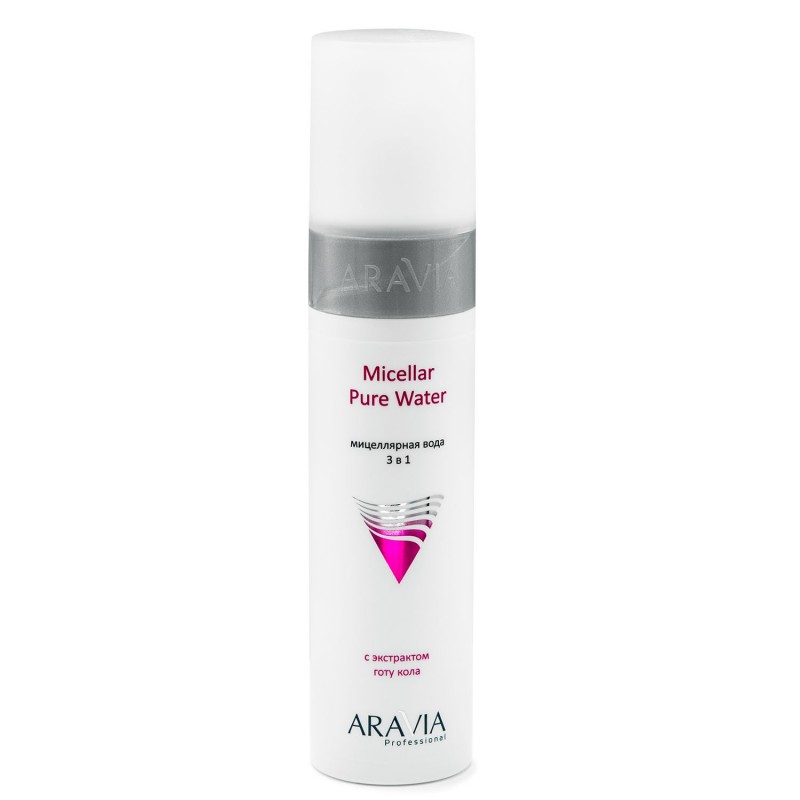 Мицеллярная вода 3 в 1 с экстрактом готу кола micellar pure water, 250 мл aravia Мицеллярная вода 3 в 1 с экстрактом готу кола Micellar Pure Water, 250 мл ARAVIA — изображение 1