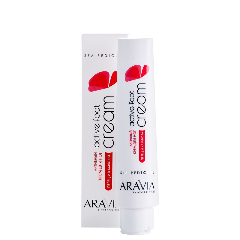 Активный крем для ног с камфорой и перцем active foot cream, 100 мл aravia Активный крем для ног с камфорой и перцем Active Foot Cream, 100 мл ARAVIA — изображение 1