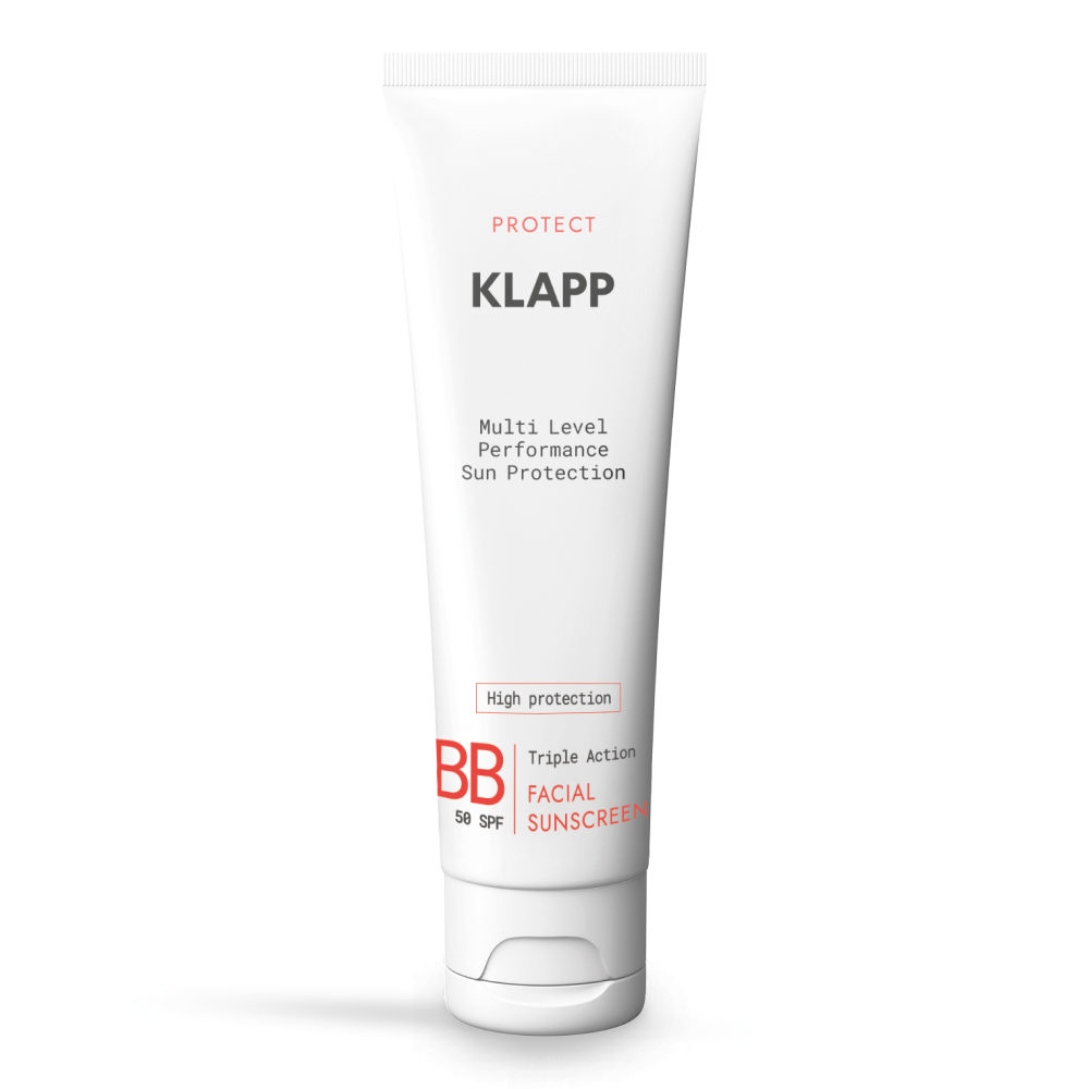klapp protect facial sunscreen bb spf50 Солнцезащитный bb крем 50 мл KLAPP Protect Facial Sunscreen BB SPF50 Солнцезащитный BB крем 50 мл — изображение 1