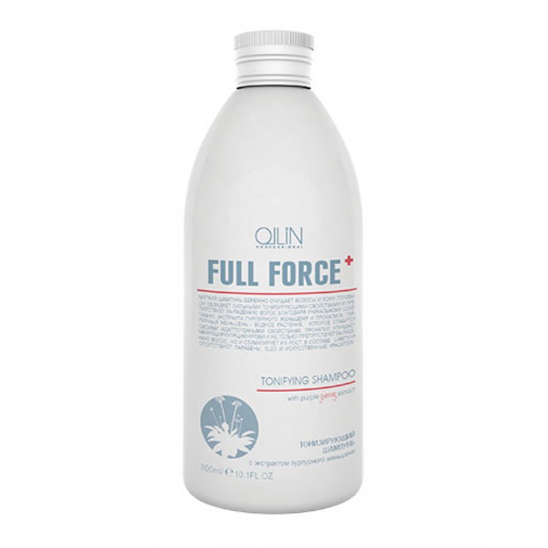 ollin full force Тонизирующий шампунь с экстрактом пурпурного женьшеня, 300 мл OLLIN FULL FORCE Тонизирующий шампунь с экстрактом пурпурного женьшеня, 300 мл — изображение 1