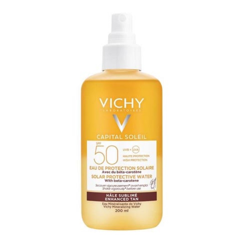 Двухфазный солнцезащитный спрей активатор загара spf 50, 200 мл vichy Двухфазный солнцезащитный спрей-активатор загара SPF 50, 200 мл VICHY — изображение 1