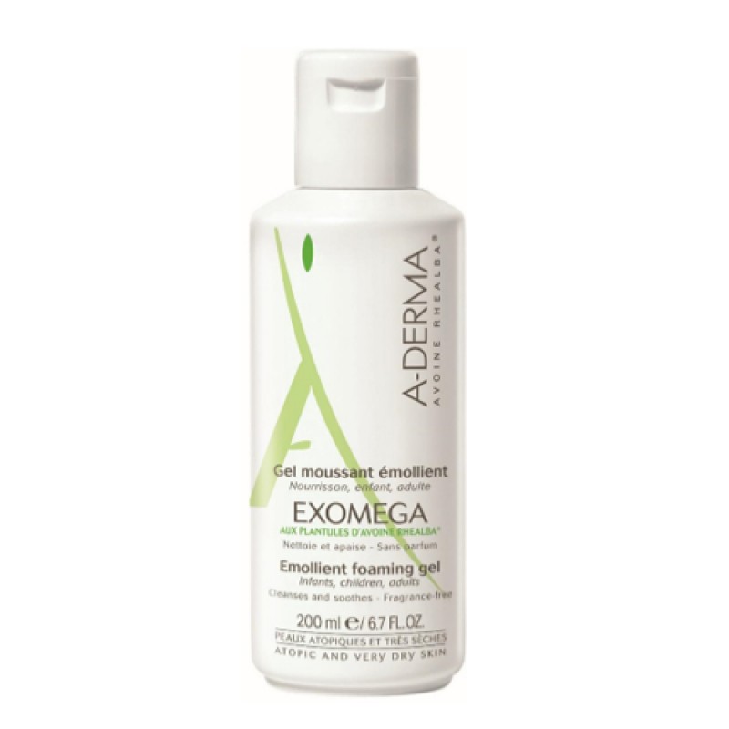 a derma exomega Гель смягчающий пенящийся для сухой кожи 200 мл A-Derma Exomega Гель смягчающий пенящийся для сухой кожи 200 мл — изображение 1
