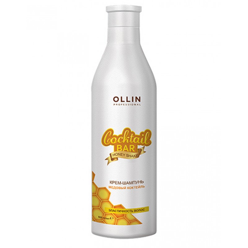 ollin cocktail bar cocktail bar Крем шампунь Медовый коктейль Эластичность волос, 500 мл OLLIN Cocktail BAR Cocktail BAR Крем-шампунь Медовый коктейль Эластичность волос, 500 мл — изображение 1