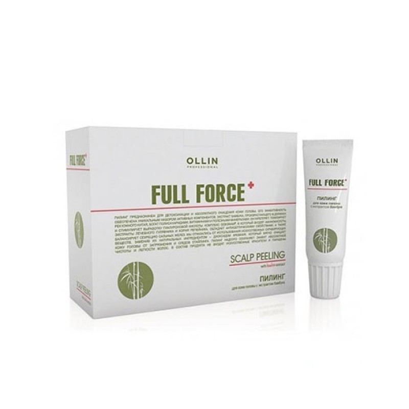 ollin full force Пилинг для кожи головы с экстрактом бамбука, 10штх15мл OLLIN FULL FORCE Пилинг для кожи головы с экстрактом бамбука, 10штх15мл — изображение 1