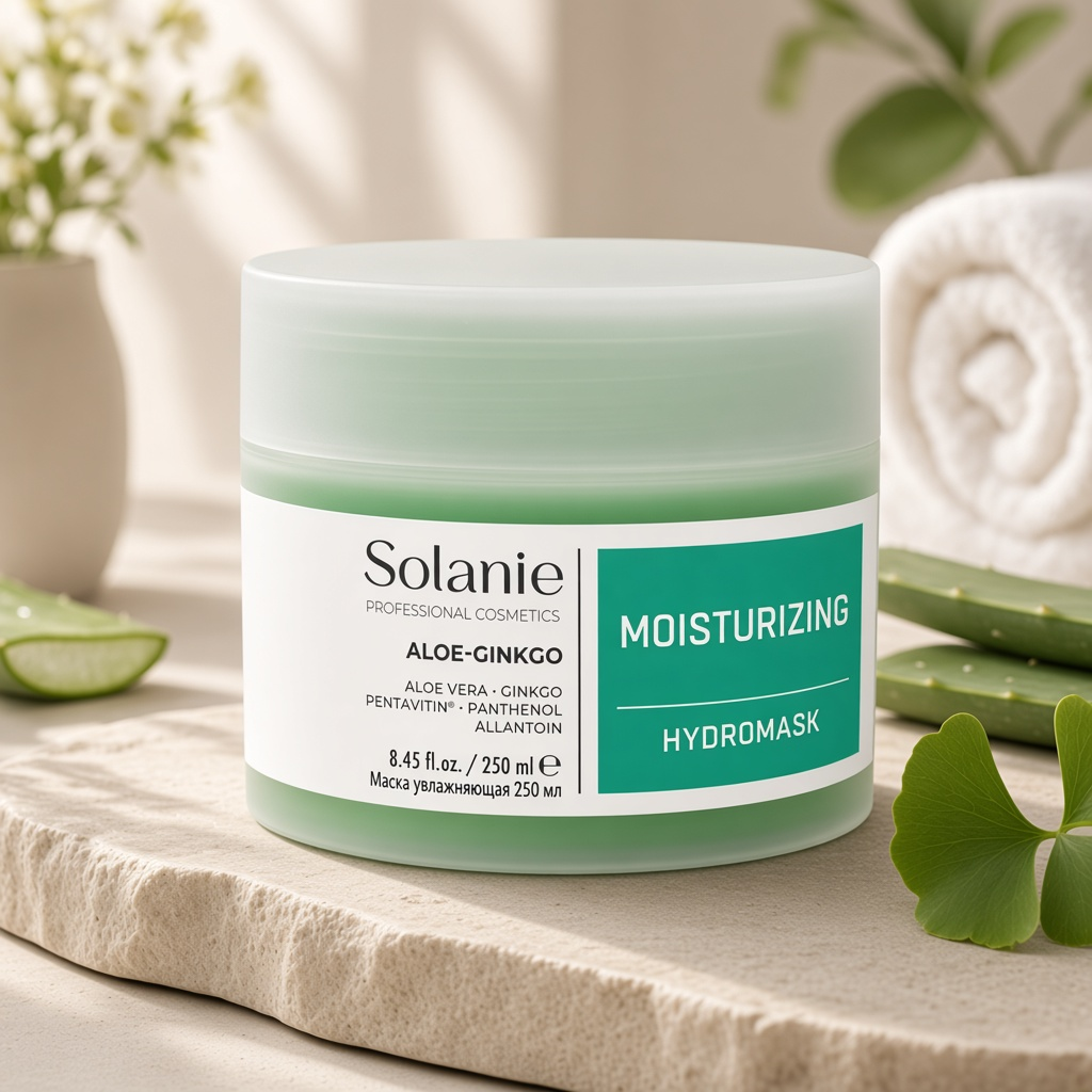 solanie aloe ginkgo moisturizing hydromask Маска увлажняющая 250 мл SOLANIE ALOE GINKGO Moisturizing hydromask Маска увлажняющая 250 мл — изображение 1