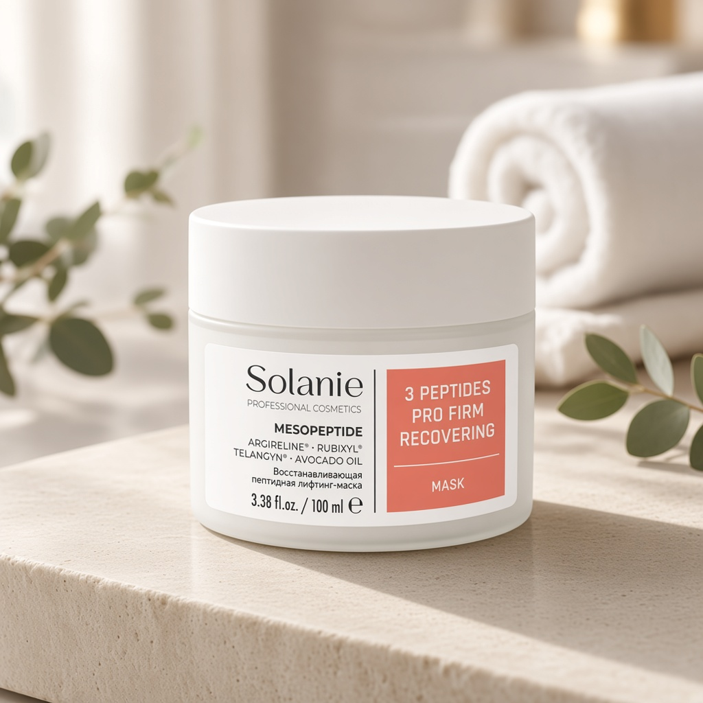 solanie 3 peptides mask Восстанавливающая пептидная лифтинг маска mesopeptide pro firm recovering 100 мл SOLANIE 3-Peptides Mask Восстанавливающая пептидная лифтинг-маска MESOPEPTIDE Pro Firm Recovering 100 мл — изображение 1
