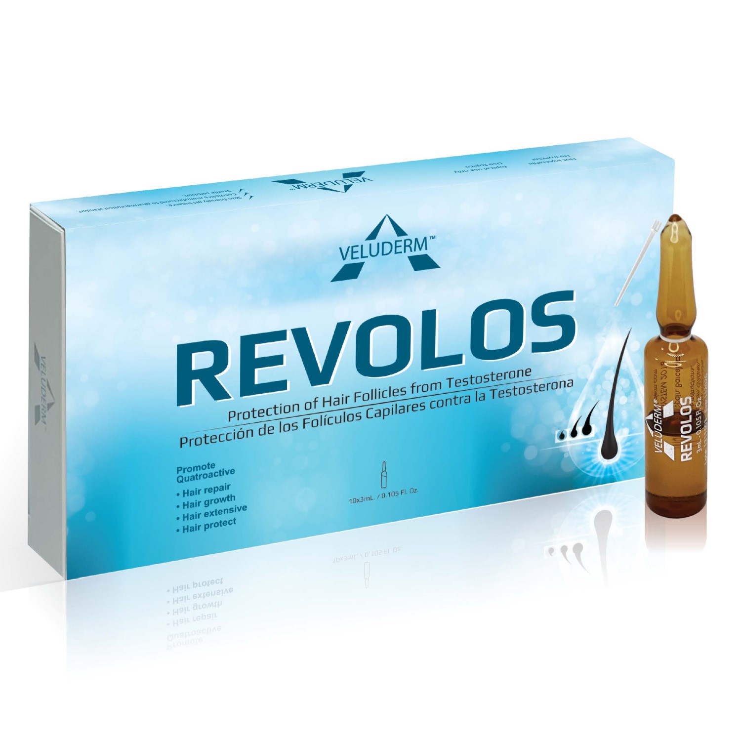 veluderm revolos Сыворотка против выпадения волос 10*3 мл VELUDERM Revolos Сыворотка против выпадения волос 10*3 мл — изображение 1