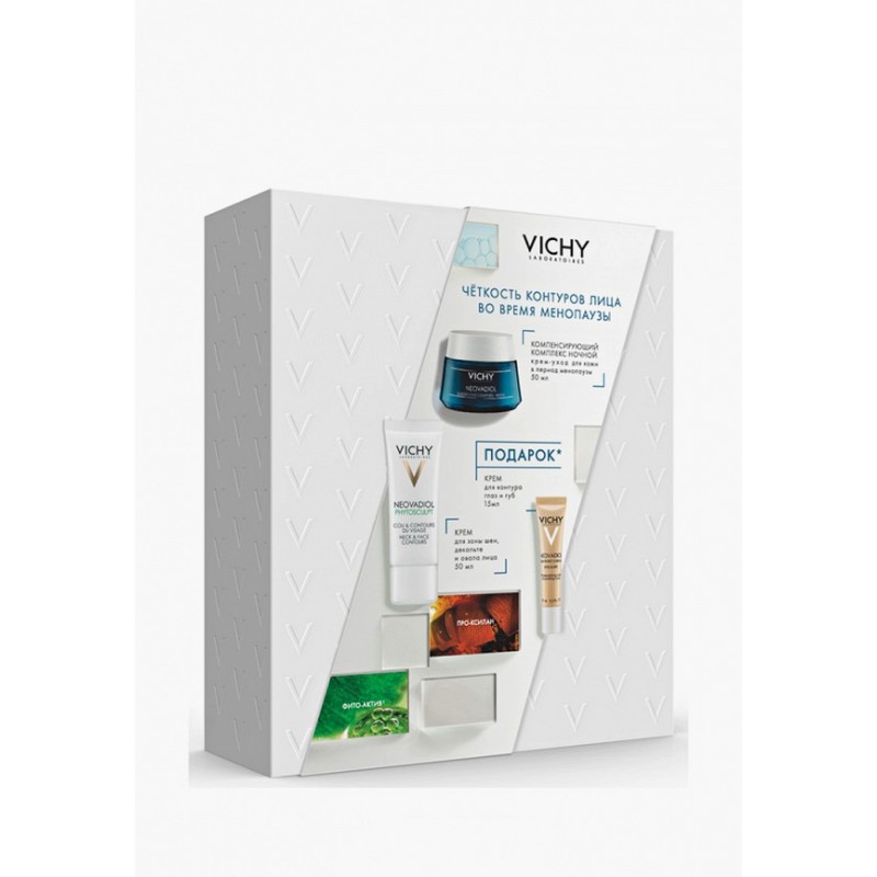 vichy neovadiol НАБОР, Компенсирующий комплекс ночной, 50 мл + phytosculpt Крем для зоны шеи, декольте и овала лица, 50 мл + Крем для контура глаз и губ, 15 мл VICHY Neovadiol НАБОР, Компенсирующий комплекс ночной, 50 мл + Phytosculpt Крем для зоны шеи, декольте и овала лица, 50 мл + Крем для контура глаз и губ, 15 мл — изображение 1