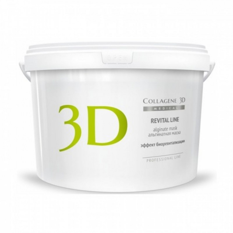 Альгинатная маска для лица и тела revital line с протеинами икры, 1200 гр,, collagene 3d medical Альгинатная маска для лица и тела REVITAL LINE с протеинами икры, 1200 гр,, COLLAGENE 3D Medical — изображение 1