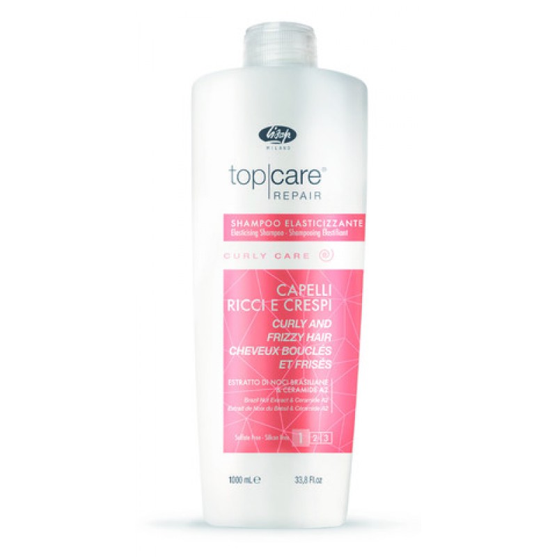 Шампунь разглаживающий для вьющихся волос / elasticising mousse curly and frizzy hair, 1000 мл, curly care, lisap Шампунь разглаживающий для вьющихся волос / Elasticising Mousse Curly and Frizzy Hair, 1000 мл, CURLY CARE, LISAP — изображение 1