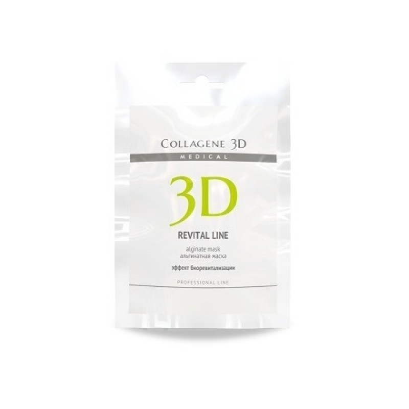 Альгинатная маска для лица и тела revital line с протеинами икры, 30 гр,, collagene 3d medical Альгинатная маска для лица и тела REVITAL LINE с протеинами икры, 30 гр,, COLLAGENE 3D Medical — изображение 1