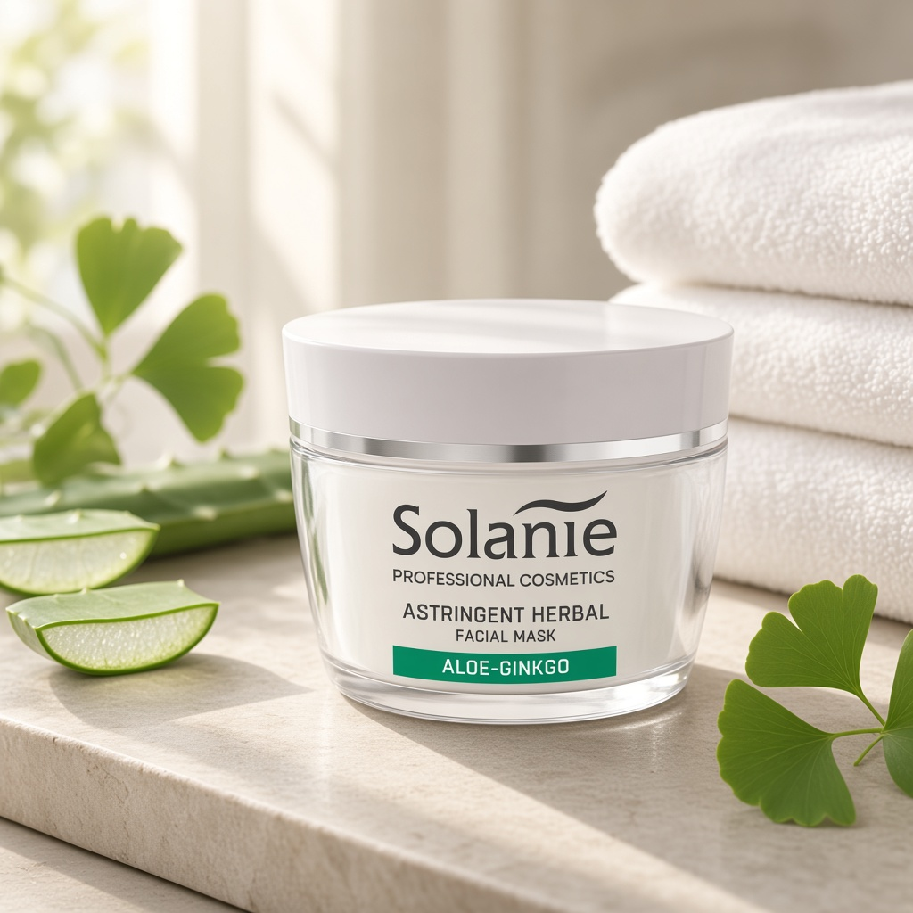 solanie aloe ginkgo astringent herbal facial mask Маска поросуживающая 50 мл SOLANIE ALOE GINKGO Astringent herbal facial mask Маска поросуживающая 50 мл — изображение 1