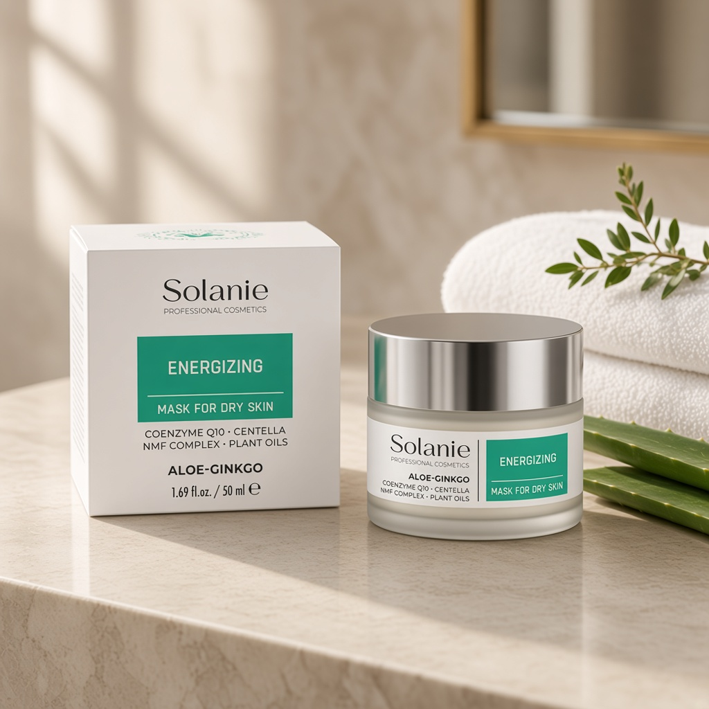 solanie aloe ginkgo energizing mask for dry skin Маска питательная для сухой кожи 50 мл SOLANIE ALOE GINKGO Energizing mask for dry skin Маска питательная для сухой кожи 50 мл — изображение 1