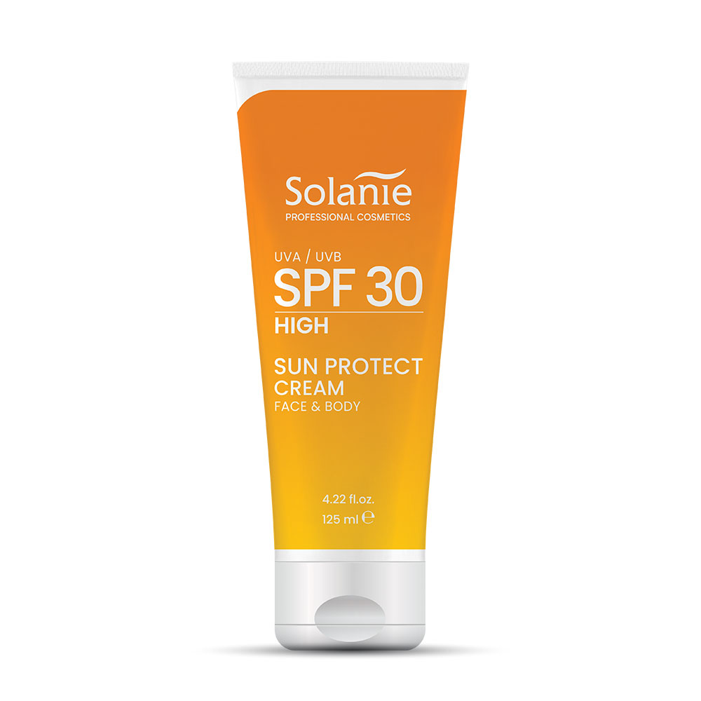 so10920, Солнцезащитный крем для лица и тела / so fine sun protect cream face & body spf30, 125мл, solanie SOLANIE SO FINE Sun protect cream face & body SPF30 Солнцезащитный крем для лица и тела 125 мл — изображение 1