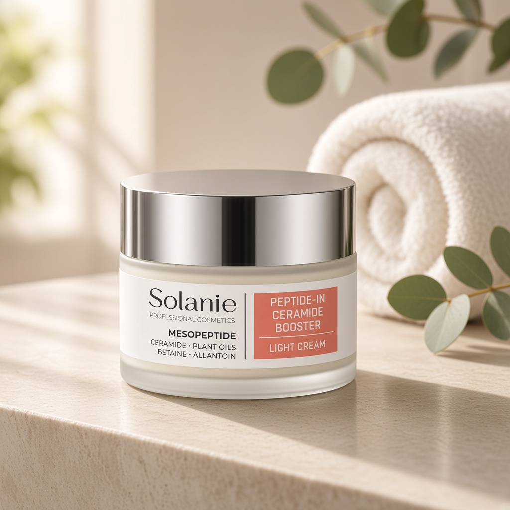 solanie mesopeptide peptide in booster ceramid light cream spf15 Лёгкий дневной пептидный крем бустер 50 мл SOLANIE MESOPEPTIDE Peptide-In Booster Ceramid Light Cream SPF15 Лёгкий дневной пептидный крем-бустер 50 мл — изображение 1