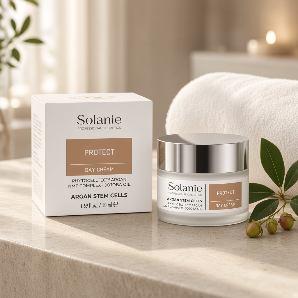 solanie argan plant stem cells protect day cream Дневной омолаживающий крем 50 мл SOLANIE ARGAN PLANT STEM CELLS Protect Day Cream Дневной омолаживающий крем 50 мл — изображение 1