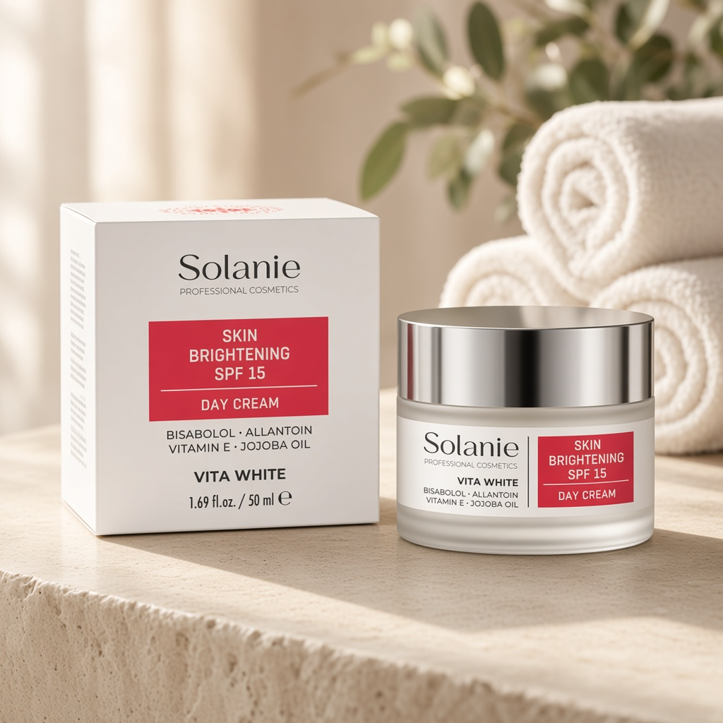 solanie vita white brightening day cream spf15 Дневной крем осветляющий 50 мл SOLANIE VITA WHITE Brightening day cream SPF15 Дневной крем осветляющий 50 мл — изображение 1