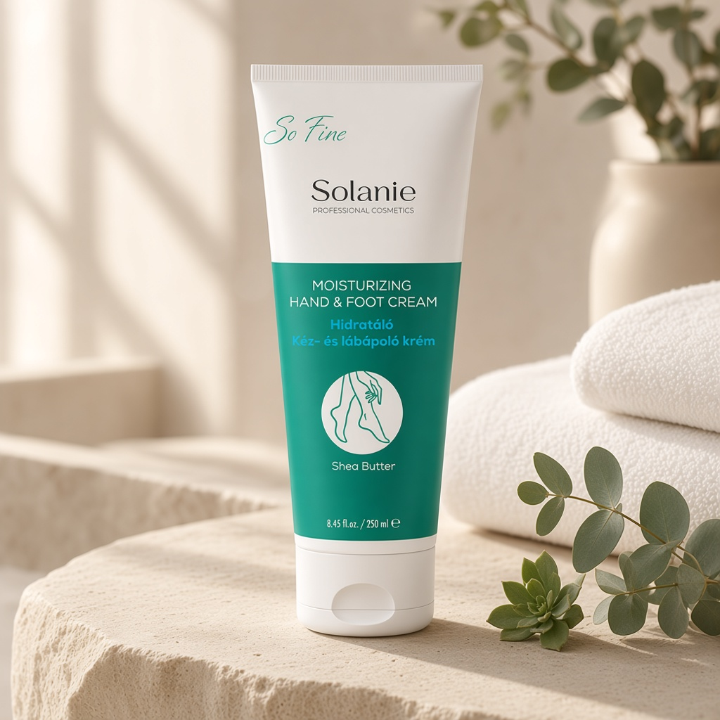 solanie so fine moisturizing hand & foot cream with shea butter Увлажняющий крем для рук и ног с маслом Ши 250 мл SOLANIE SO FINE Moisturizing hand & foot cream with shea butter Увлажняющий крем для рук и ног с маслом Ши 250 мл — изображение 1