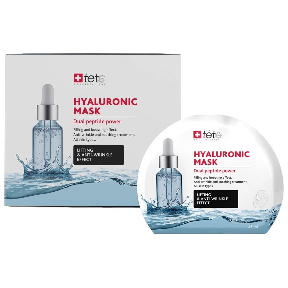 box hyaluronic mask lifting & anti wrinkle effect Маска тканевая 1 шт tete BOX Hyaluronic Mask Lifting & anti-wrinkle effect Маска тканевая 1 шт TETE — изображение 1