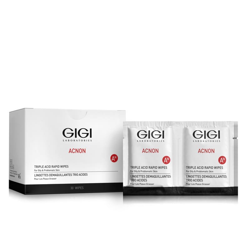 gigi acnon triple acid rapid wipe Салфетка пилинг трехкислотная 30 шт GIGI Acnon Triple Acid Rapid Wipe Салфетка-пилинг трехкислотная 30 шт — изображение 1