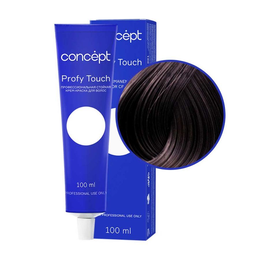 profy touch Стойкая крем краска для волос 4.7 Темно коричневый 100 мл concept Profy Touch Стойкая крем-краска для волос 4.7 Темно-коричневый 100 мл CONCEPT — изображение 1