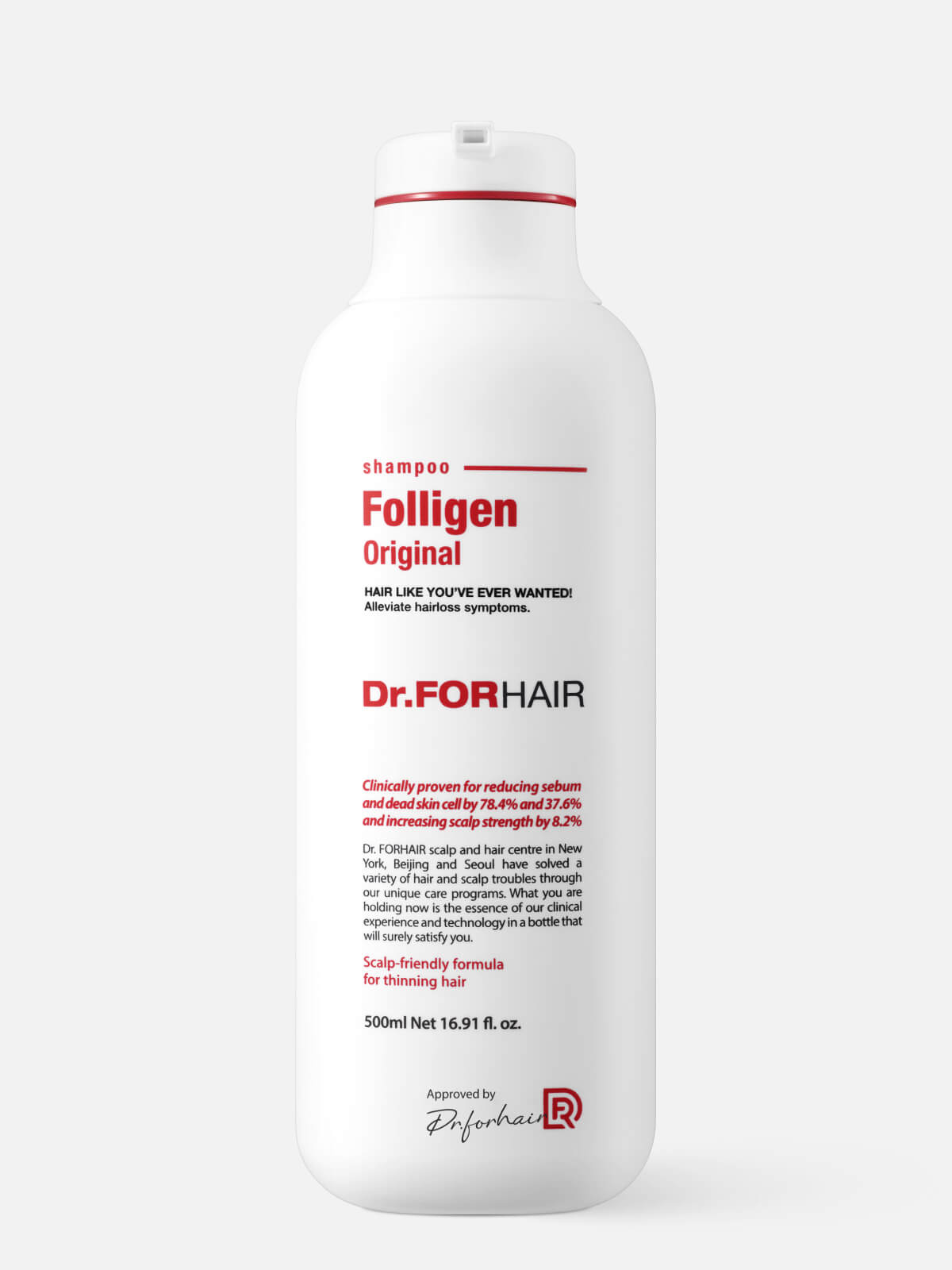 dr.forhair folligen Шампунь крем бессульф д/укреп корней и стим роста волос с эф пр перхоти 500мл Dr.FORHAIR FOLLIGEN Шампунь-крем бессульф д/укреп корней и стим роста волос с эф пр перхоти 500мл — изображение 1