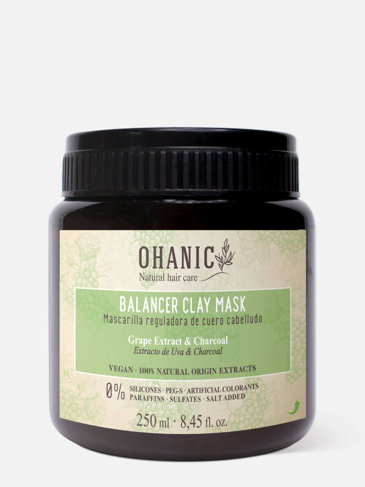 ohanic natural hair care balancer Маска себорегулирующая для жирной кожи головы balancer clay mask 250мл OHANIC NATURAL HAIR CARE BALANCER Маска себорегулирующая для жирной кожи головы BALANCER CLAY MASK 250мл — изображение 1