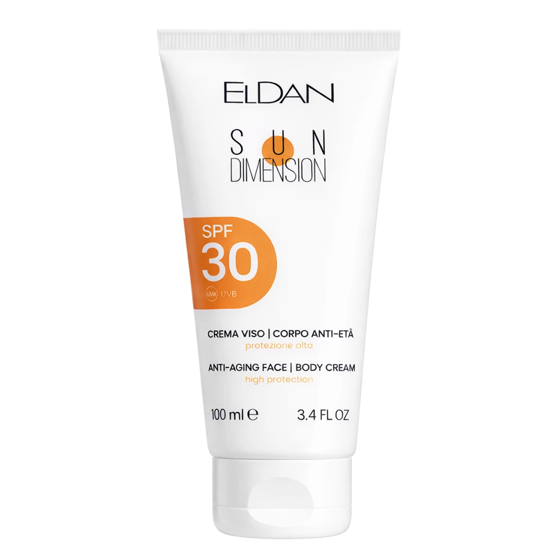 eld 87, Крем антивозрастной солнцезащитный для лица и тела spf30, 100 мл, eldan ELDAN Sun Dimension Anti-Aging Face & Body Cream SPF30 Крем антивозрастной солнцезащитный для лица и тела 100 мл — изображение 1