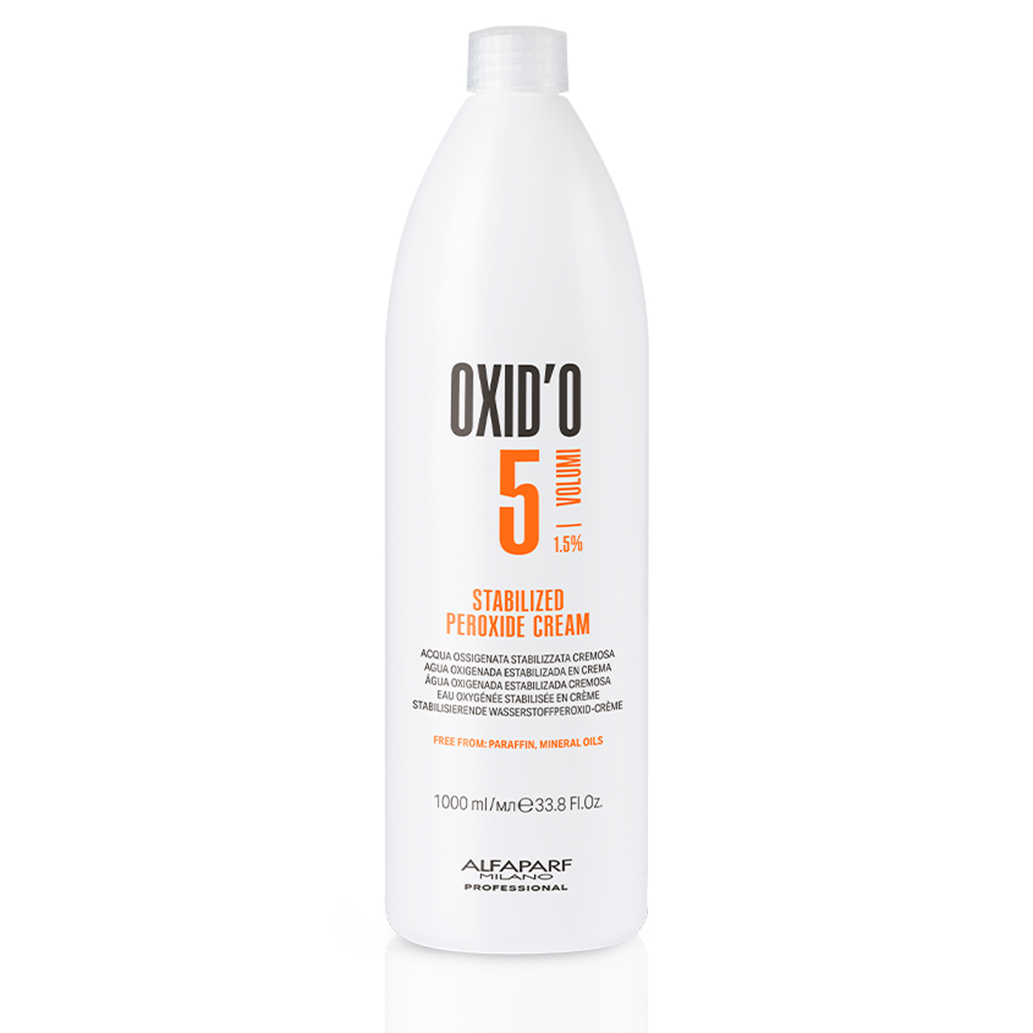 alf25930, oxid'o Крем окислитель 1,5% стабилизированный 1000 мл, alfaparf milano ALFAPARF MILANO OXID'O Stabilized Peroxide Cream Крем-окислитель 1,5% стабилизированный 1000 мл — изображение 1