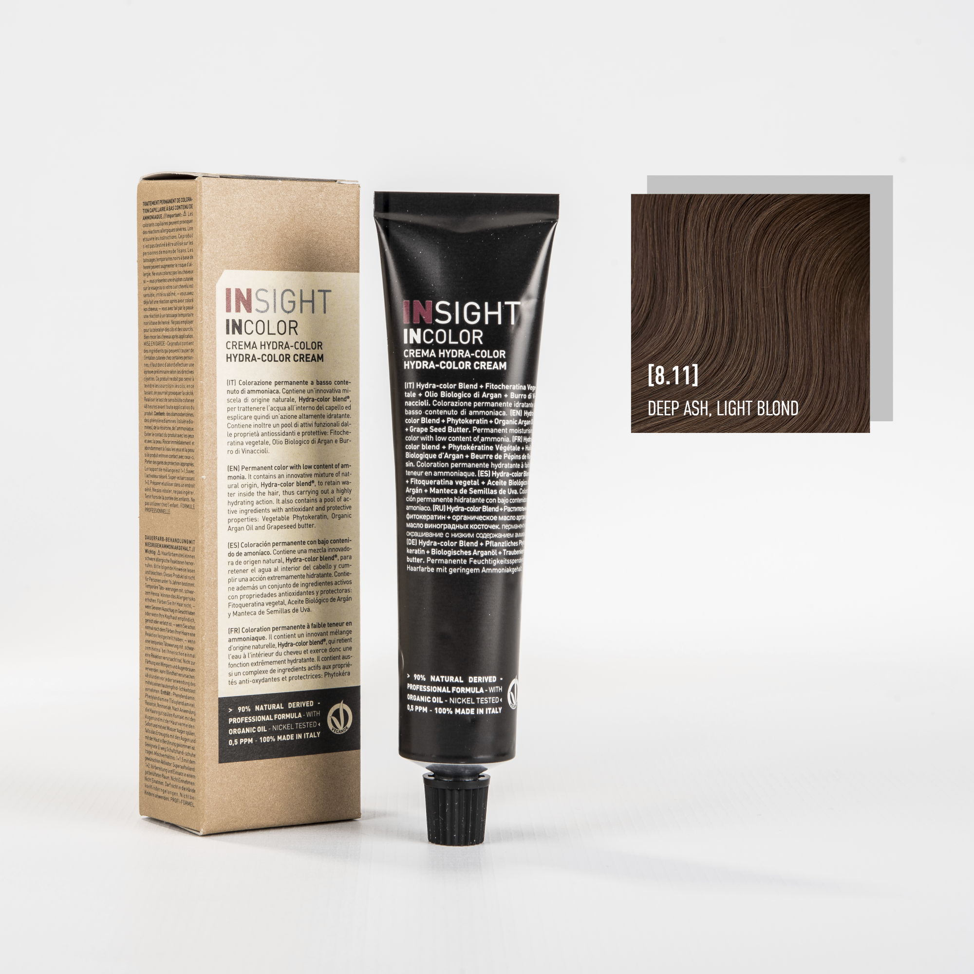 int3342234, 8.11 интенсивно пепельный светлый блонд deep ash light blond (100мл.) inc140 8.11/5004, insight INSIGHT Краситель для волос 8.11 интенсивно-пепельный светлый блонд DEEP ASH LIGHT BLOND 100 мл — изображение 1